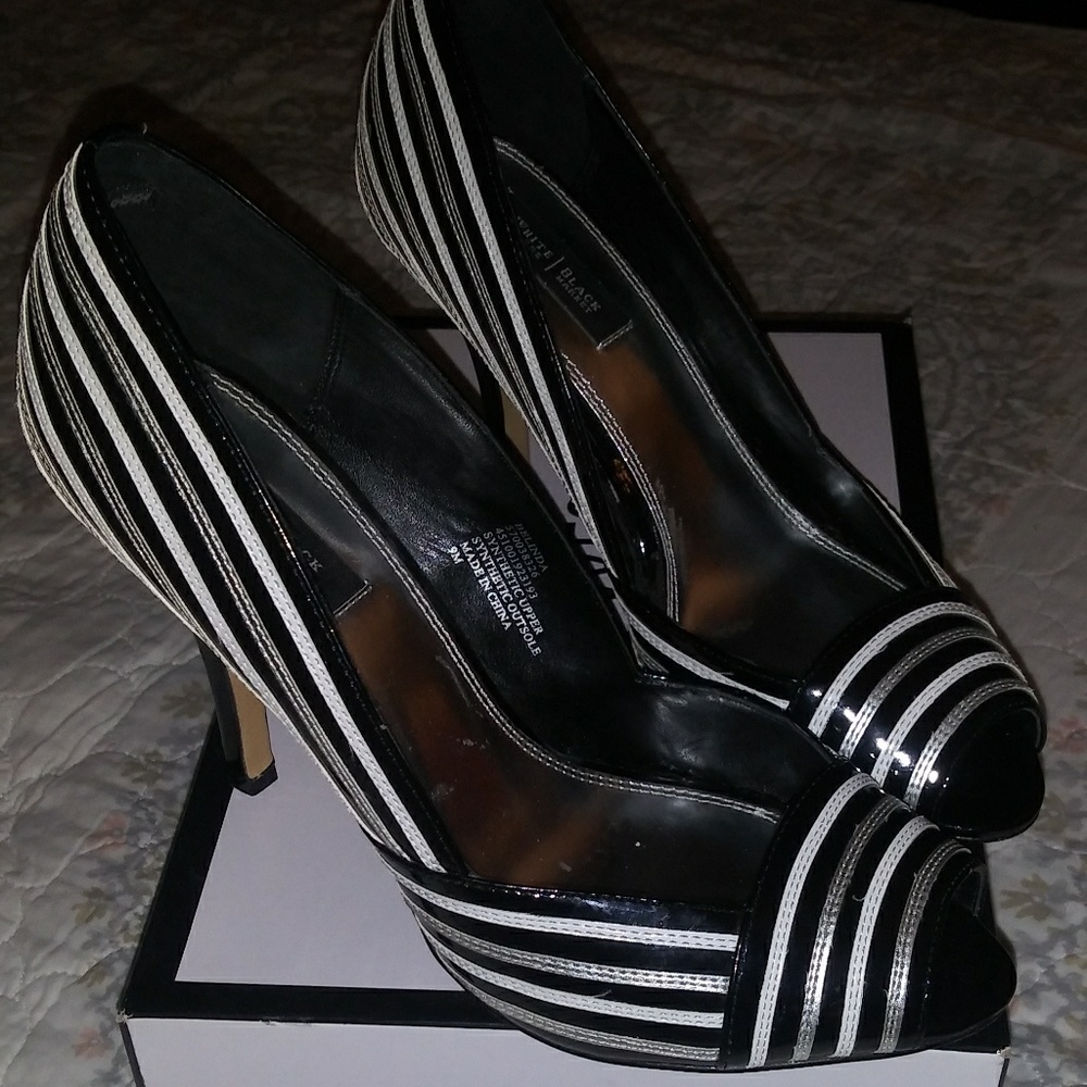 WHBM peep toe heels. Sexy!